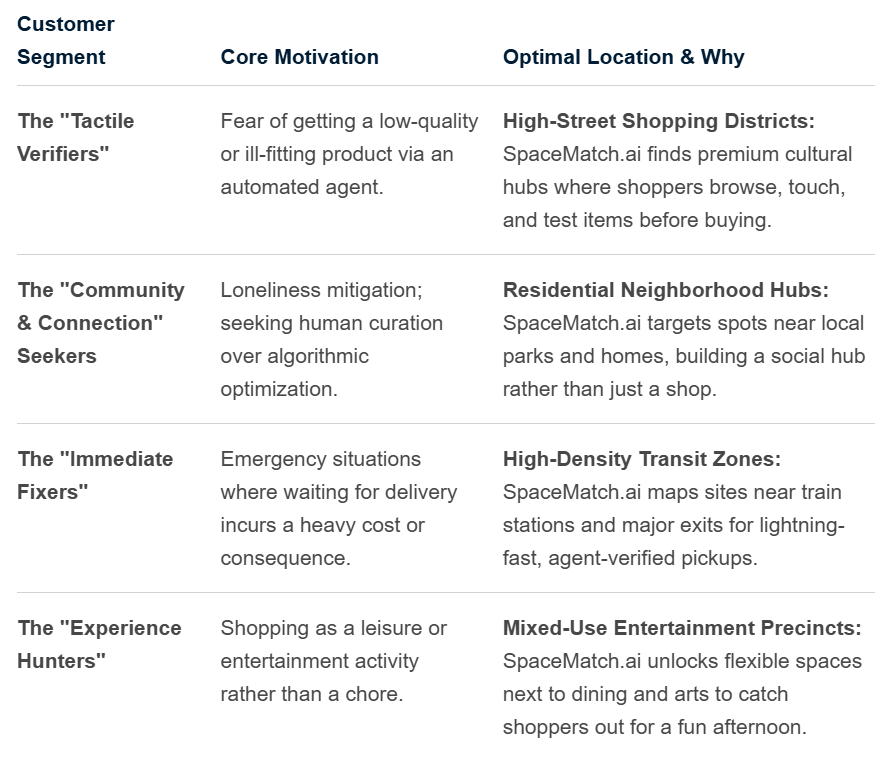 Customer segments and location analysis